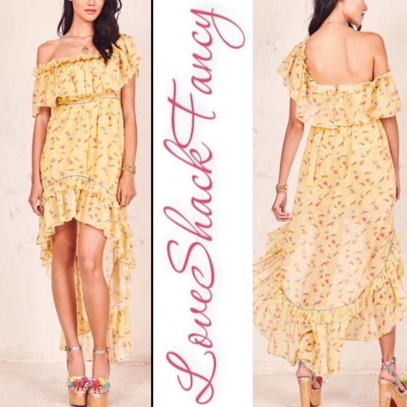 LOVE SHACK FANCY ALEXIA RUFFLE TIERED HI-LO FLORAL DRESS COTTAGECORE MILKMAID, 4 - Picture 5 of 13